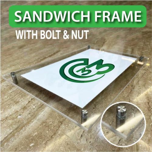 Acrylic Sandwich Frame (with Boltnut)